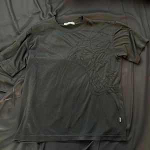 Black Versace t-shirt embroidered Medusa head, size medium